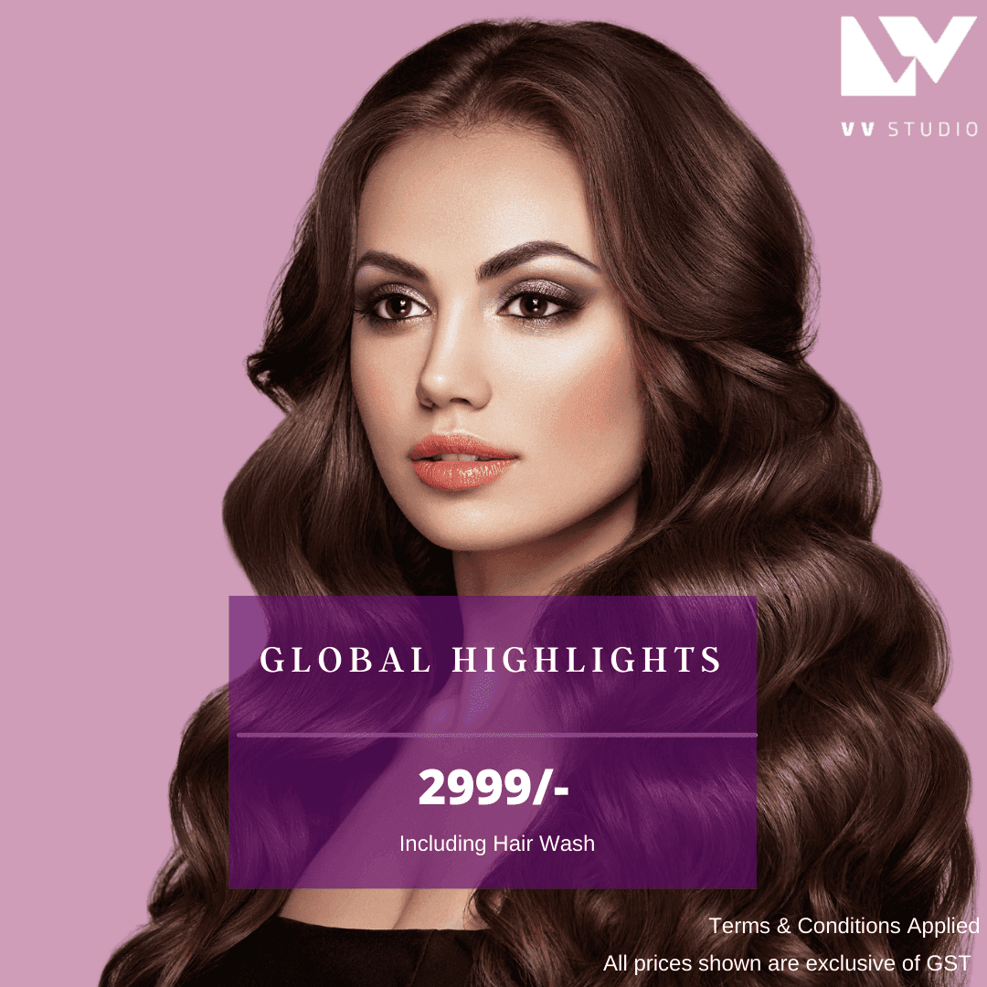 Global Hair Highlights And Global Color Best Offer INR 2999 Each
